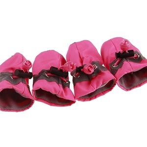 Dog shoes with adjustable sraw strings